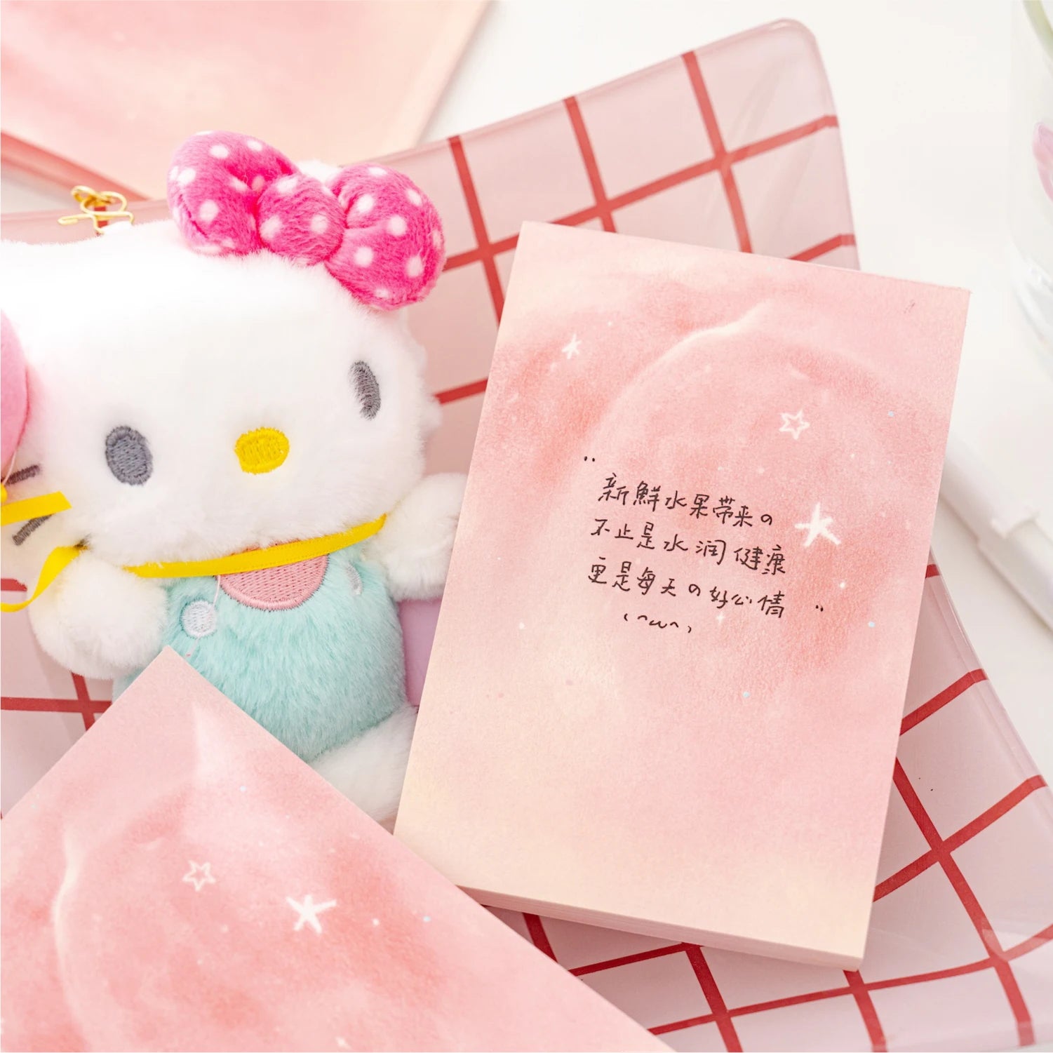 80pcs Fruit Non-sticky Notes Lined Memo Pads Check to Do List Shopping Daily Weekly Planner Notepad Korean Stationery Agenda Qme