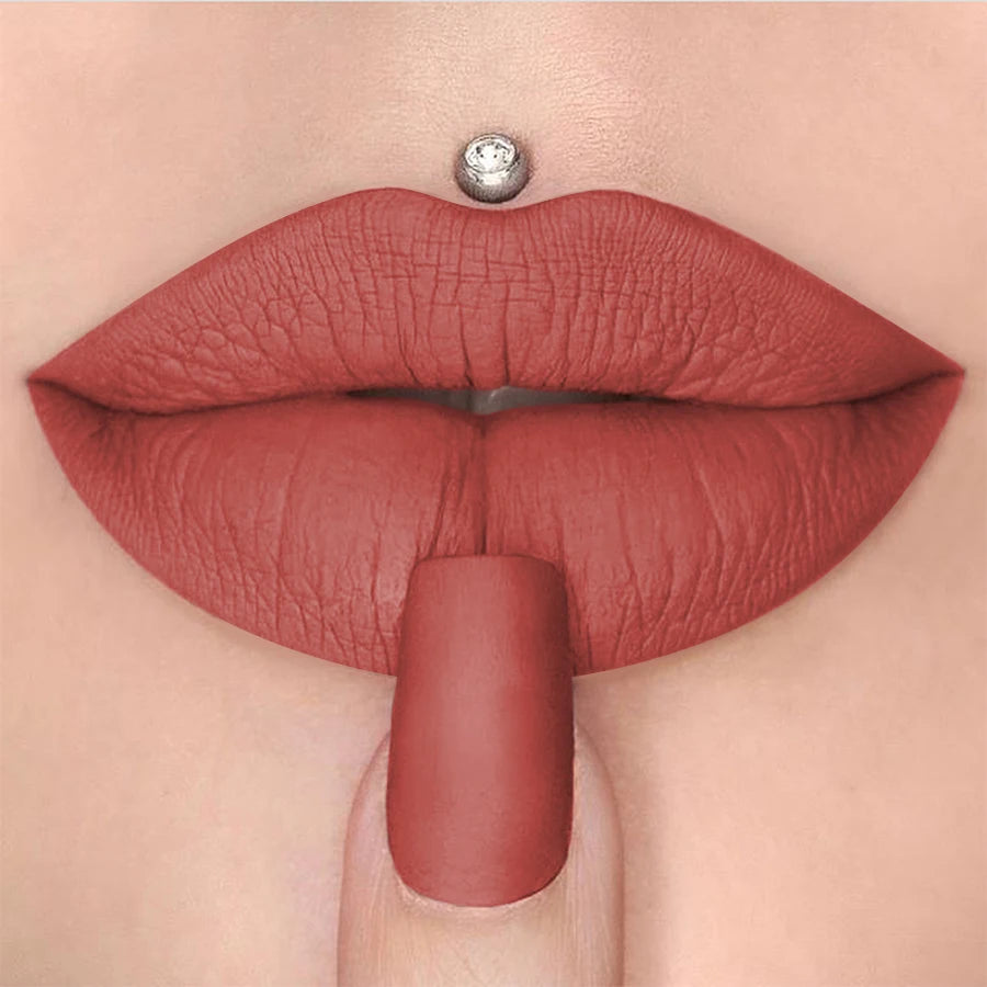 15 Colors Nude Velet Matte Lipstick Pen Waterproof Long Lasting Red Qme 07