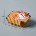 Adorable Cat In Box Napping Resin Figurine Kawaii Desktop Decor Car Ornament Ideal Gift For Cat Lovers Qme A1
