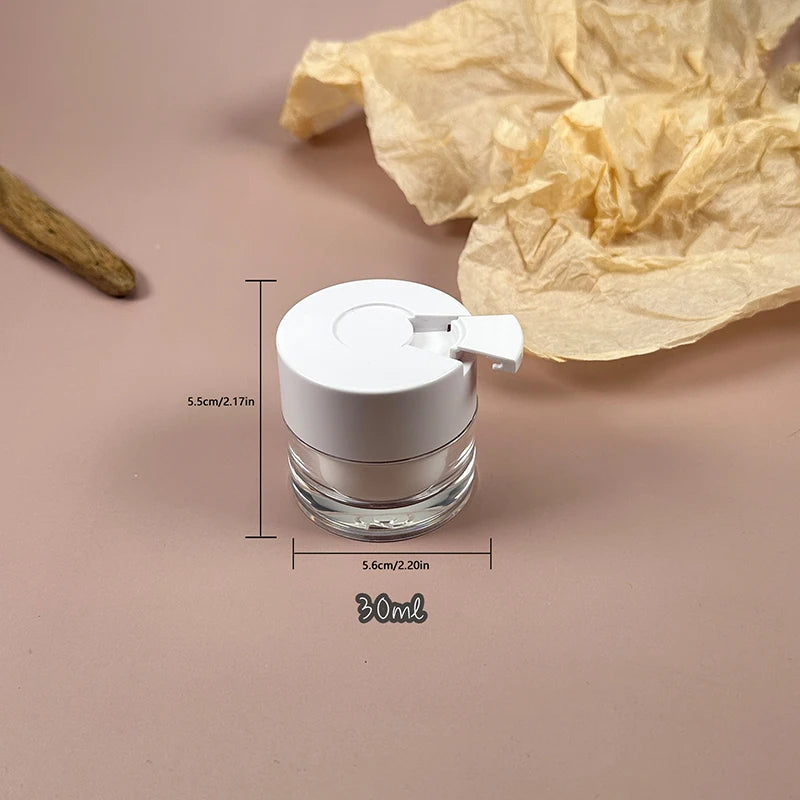 Refillable Empty Cream Jar Spoon Airless Pump Lotion Bottle Acrylic Qme