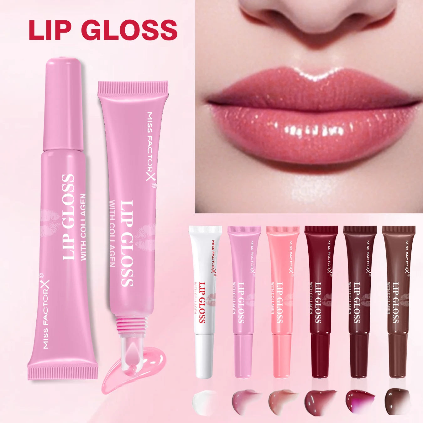 Premium gift set 24PCS/box Lip gloss set Long-lasting moisturizing Lip color modification Perfect gift for women Valentine’s Day Qme