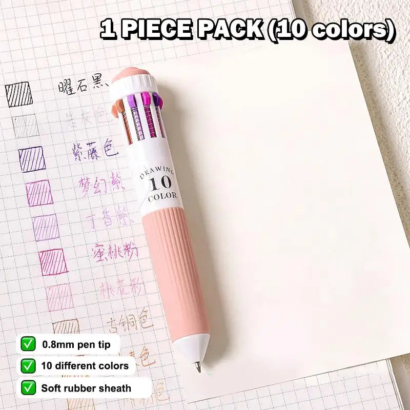 Retractable Multicolor 1 Ballpoint Pen Tip 3 6 Art Student Drawing Qme C