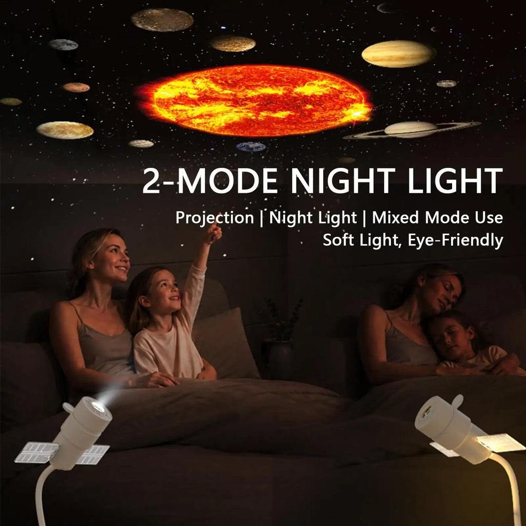 USB Galaxy Projector 2 Modes 12 Projection Films Decoration Galaxy Projector Night Light For Relaxing Sleeping Bedroom Living Qme
