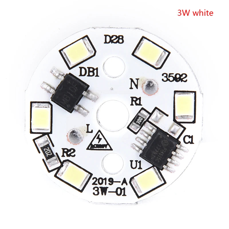 LED Bulb Patch Lamp SMD Plate Circular Module Light Source Qme 3w white