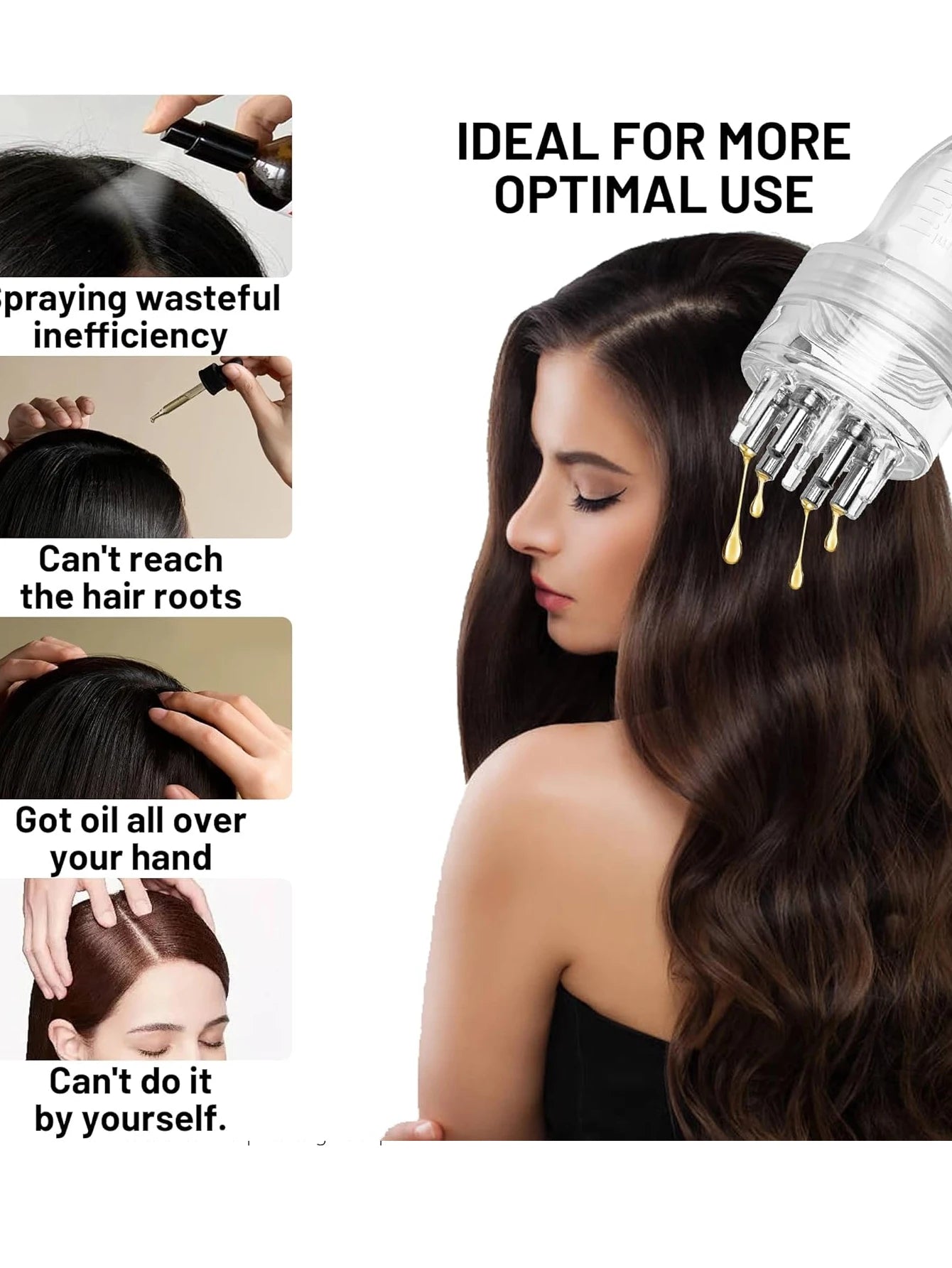 Essential Oil Scalp Massage Comb Multi-function Massager Minoxidil Qme