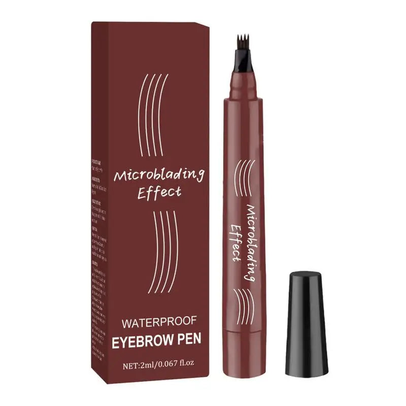 Four Forked Wild Eyebrow Pen 4 Point Pencil Waterproof Fork Tip Qme