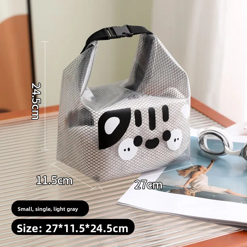 A Waterproof Storage Bag, Fitness Clothing Swimming Bathroom Large Capacity Drawstring, Men's And Women's Outdoor Toiletries Bag Qme PrintedSmall