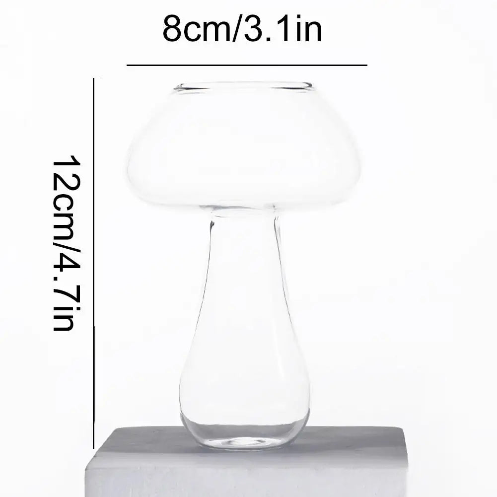 Cocktail Glass Cup Mushroom Shape Drinking Glassware Martini Clear Qme