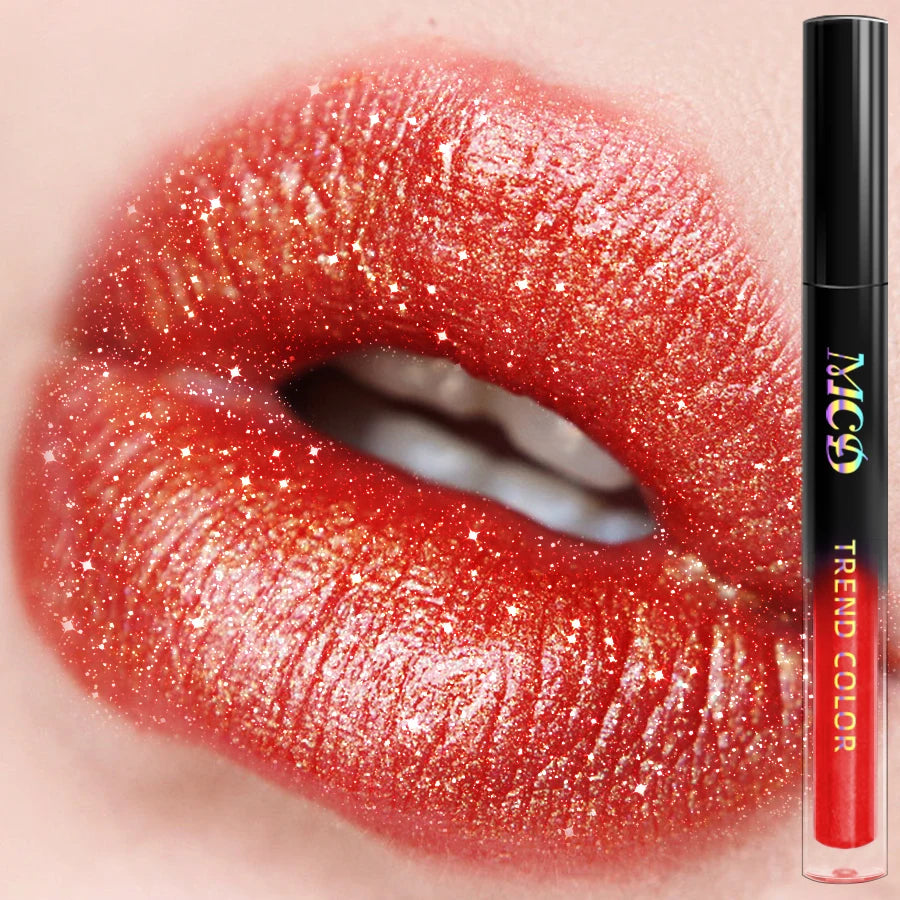 15 Glitter Lip Glaze Long Lasting Waterproof Liquid Lipstick Dewy Qme