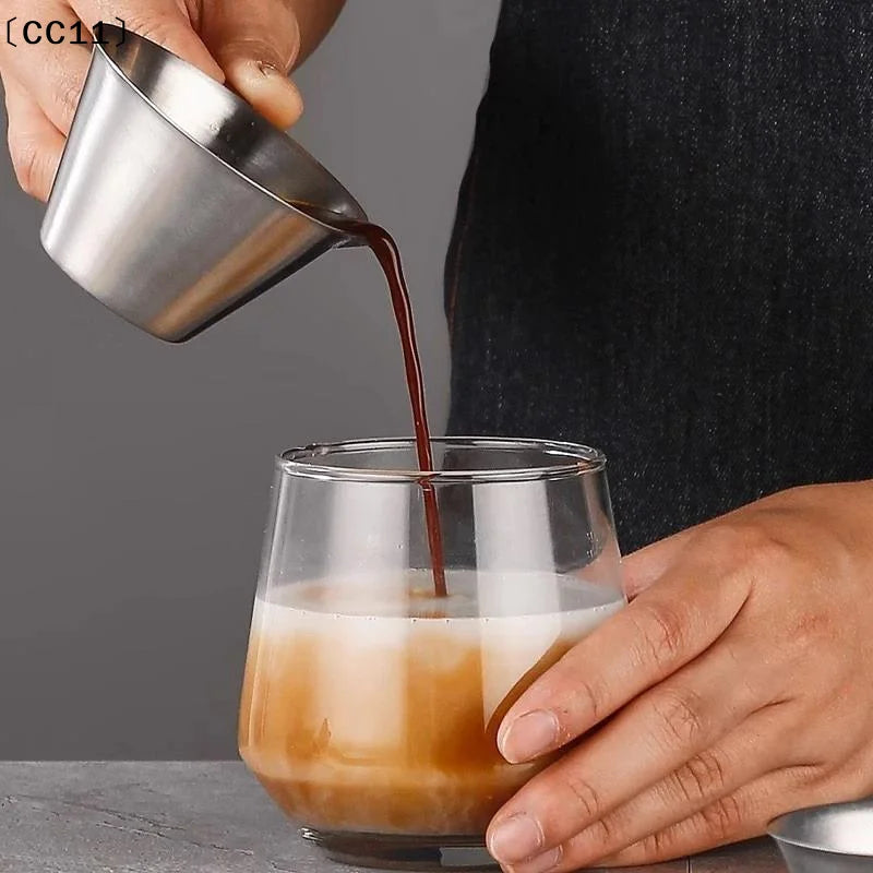 304 Stainless Steel Coffee Measuring Cup Kitchen Tool Scale Mark Qme