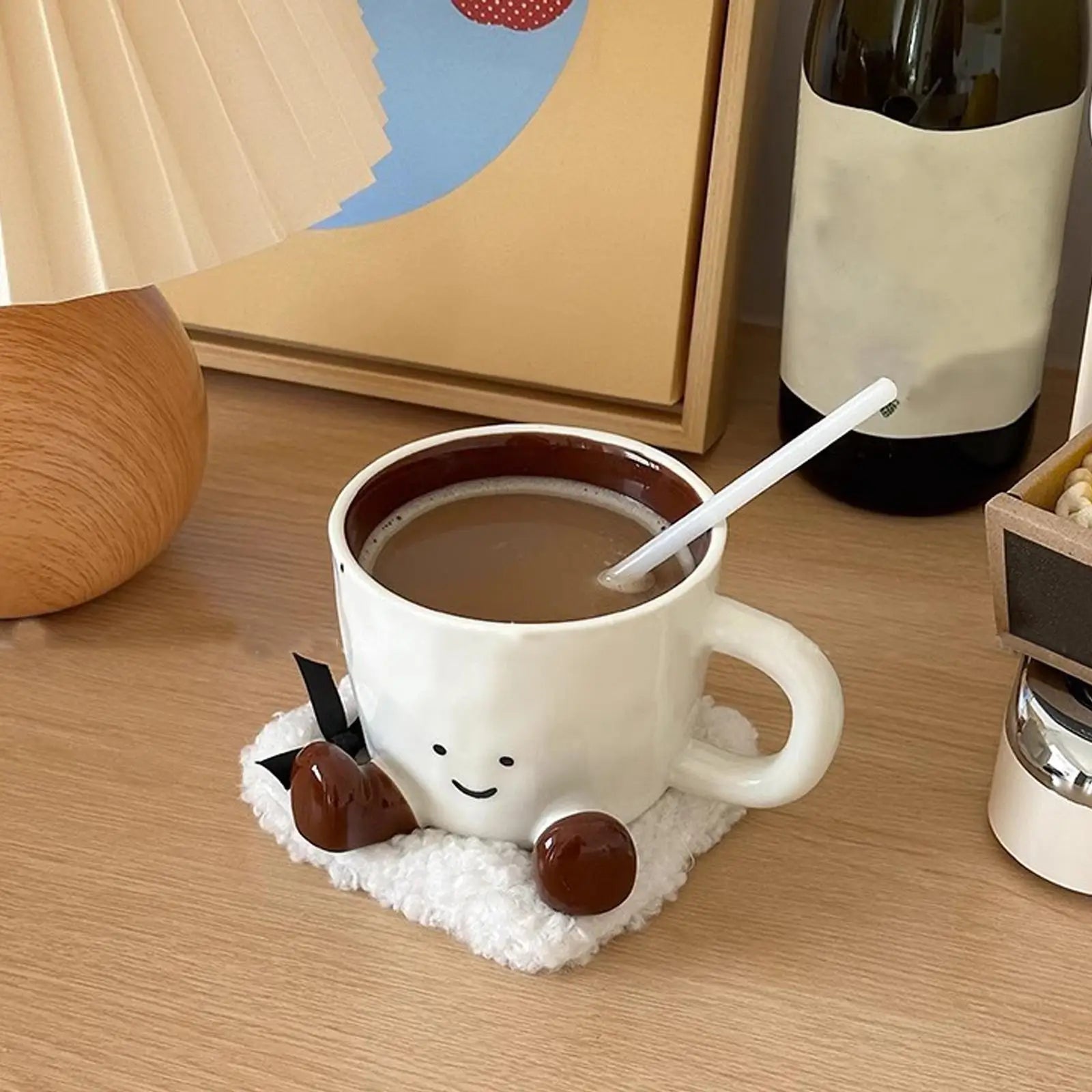 Funny Coffee Mug Adorable Home Kitchen Drinkware Ceramic Tea Cups Qme 301-400ml