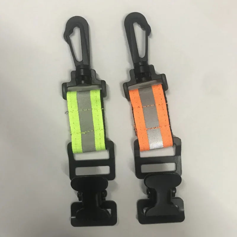 Heavy-Duty Reflective Clip Fluorescent Green Fire Work Glove Strap Rescue Turnout Gear Qme