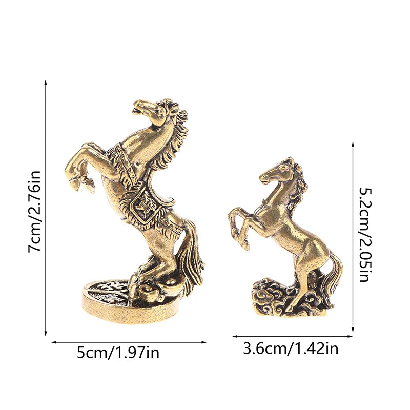 Bronze Horse Desktop Decoration Living Room Tea Table Sculpture Qme