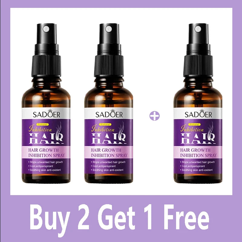 Natural Hair Inhibiting Spray Gently Soothes Nourishes Skin Painless Depilatory Agent Inhibits Hair Growth in Chest Armpit Thigh Qme Buy 2 Get 1 Free
