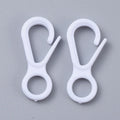 PandaHall 50/500Pcs Plastic Lobster CLaw Clasp Hook Trigger Clip Buckles For Keychain Key Ring Bracelet DIY Jewelry Making Qme White 500Pcs