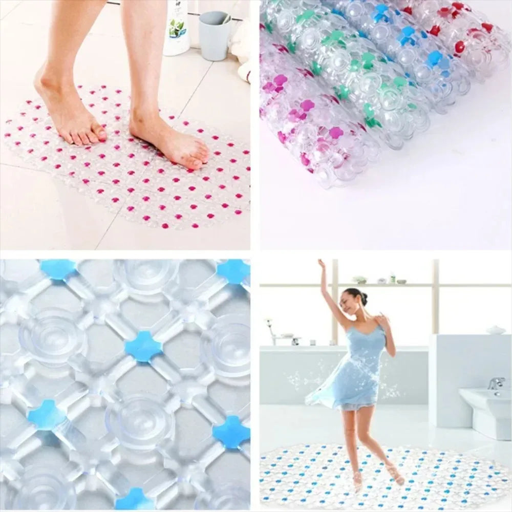 Household Non-slip Mat Bathroom Bath Massage Suction Cup Bathtub Rug Qme