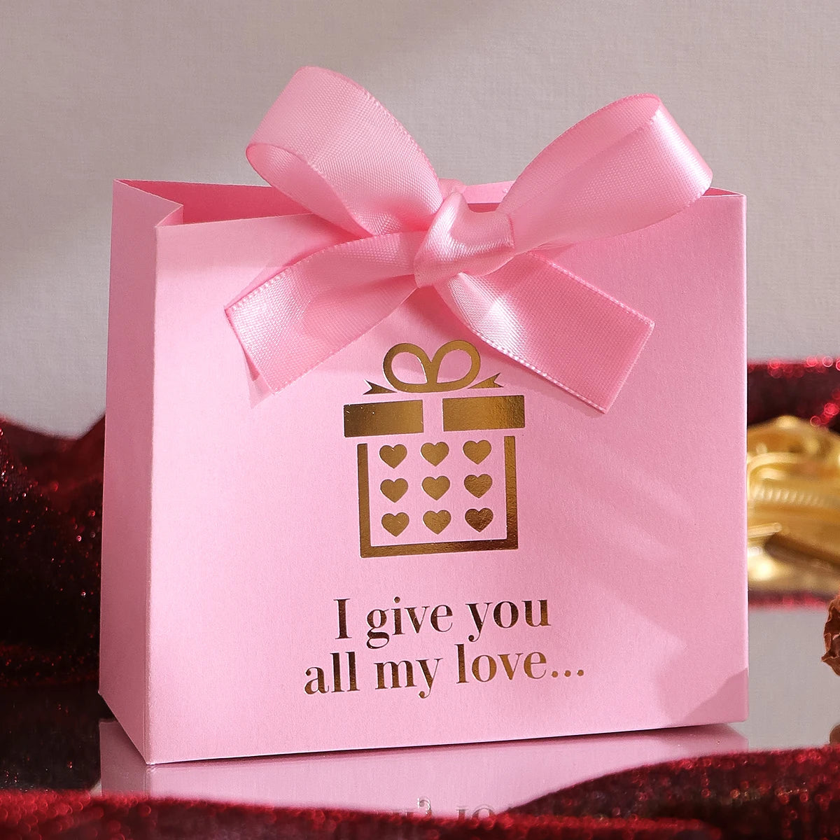 10 Pack of Cute Mini Gift Boxes in Heart Shape - Perfect for Valentine's Day, Weddings and Special Occasions - Ideal for Candies Qme Pink-10Pcs Other Other
