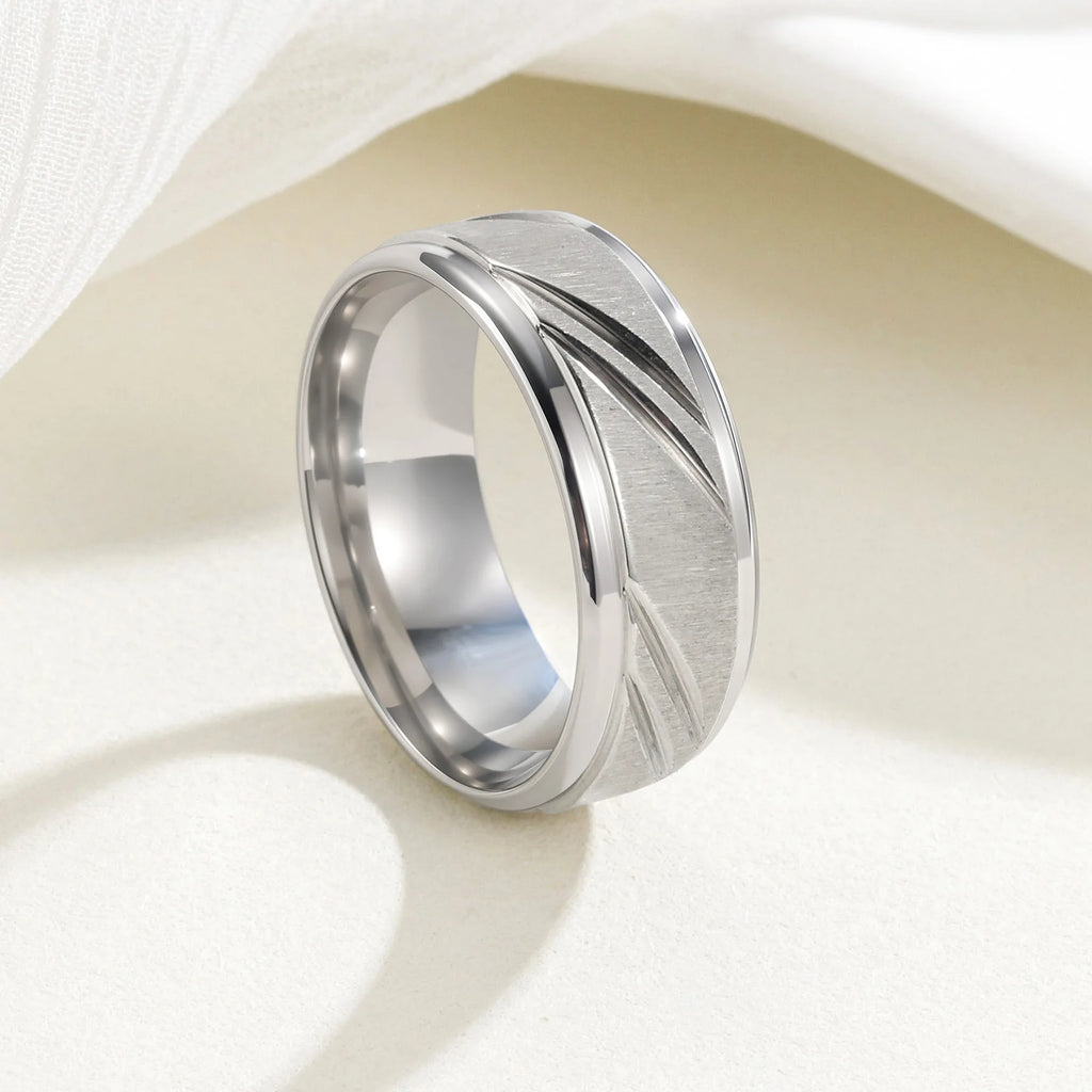 Hip Hop Anti Stress Anxiety Fidget Spinner Couple Rings For Lovers Rotating Stainless Steel Wedding Band Knuckle Ring Jewelry Qme 1 7
