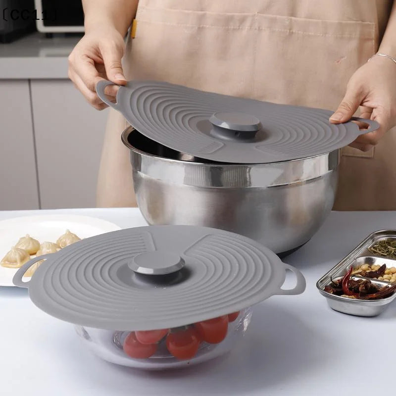 Silicone Bowl LIDS Microwave Splash Reusable Heat-resistant Suitable Qme