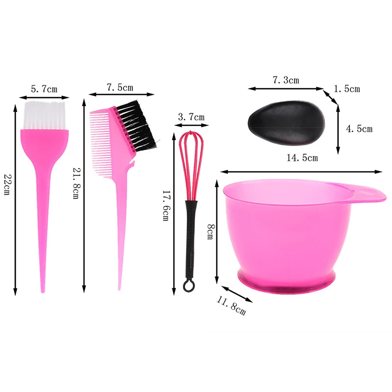 Hair Colouring Brush Bowl Bleaching Dye Beauty Comb Qme