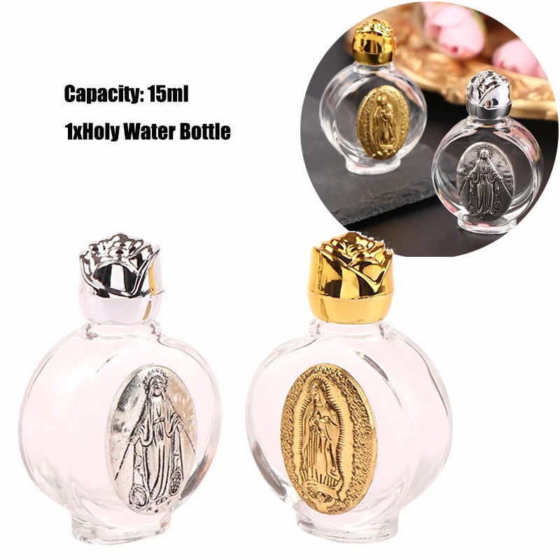 Travel Empty Holy Water Jesus Bottle Christian Baptism Reusable Qme