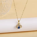 Light Luxury Fashion Gold Plated Crystal Zirconia Bee Pendant Necklace For Female Male Copper Chain Choker Jewelry Accessories Qme 1