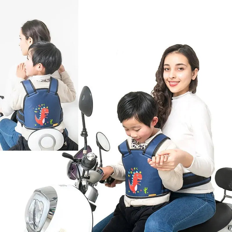 Children's Seat Belt Electric Car Cycling Strap Motorcycle Protection Straps Anti-fall Protection Belt Adjustable Bandage Qme