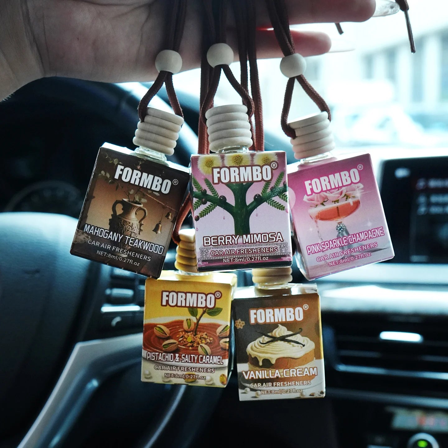 Car Perfume Fresh Flower Fragrance Lasting Charming Used Interior Qme