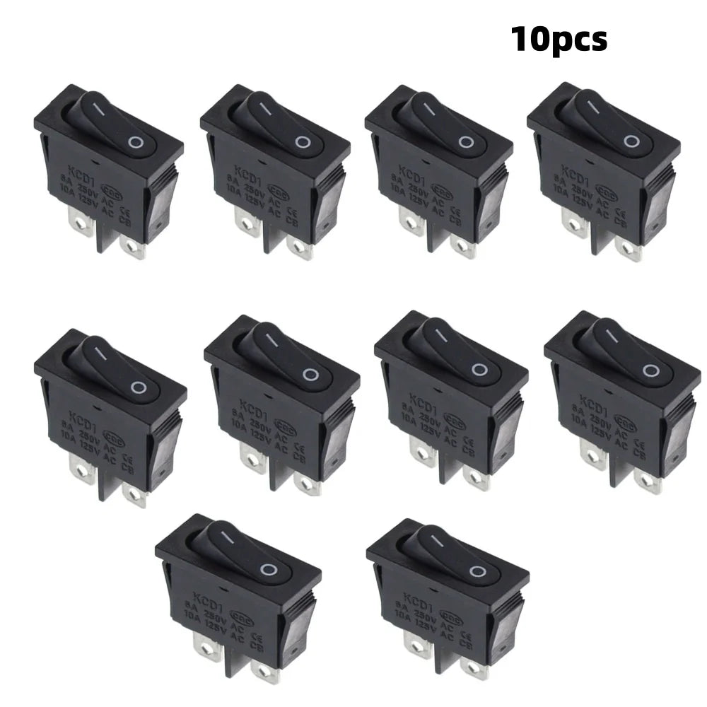 5/10/30pcs Thin Flat Type Manual Transfer Switch 9.5 * 21MM Instrument Toggle Switch for Some Electronic Device Power Supplies Qme black-10pcs