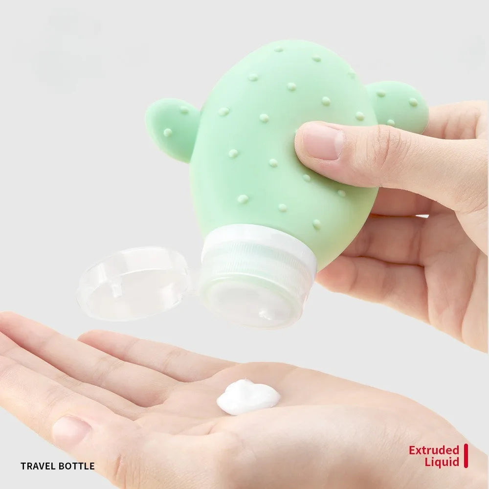 Silicone Travel Bottle Leakproof Refillable Squeeze Tube Shampoo Qme