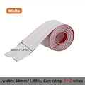 Cable Protector Self-Adhesive Wear Resistant Wire Protection Strips Prevent Trip Floor Cable Cover Cord Insulation Organizers Qme White-3.8cm 3M