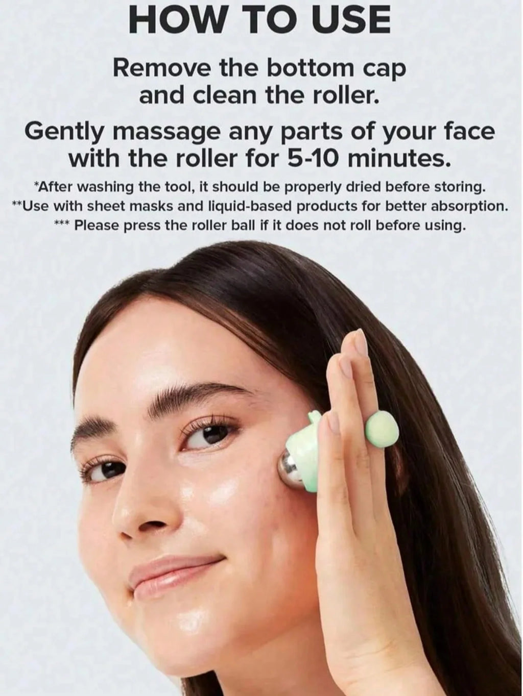 HMQ Skincare Compact Eye Relaxer Fitted Ice Roller Cold Gel Eases Qme