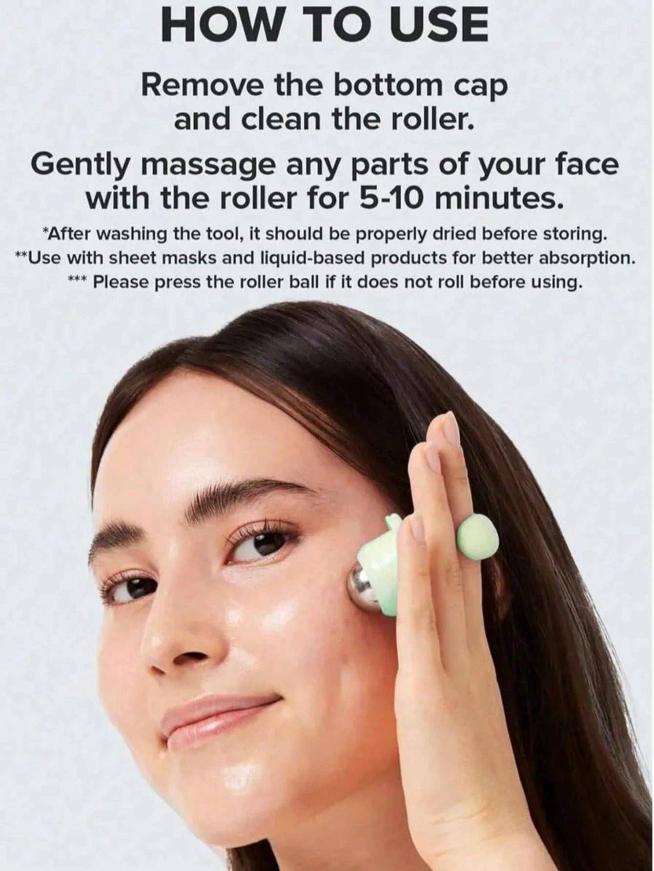 HMQ Skincare Compact Eye Relaxer Fitted Ice Roller Cold Gel Eases Qme