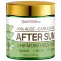 99% Aloe Vera After Sun Cream, 12HR Moisturizing with Collagen & Glycerin Qme green 100g