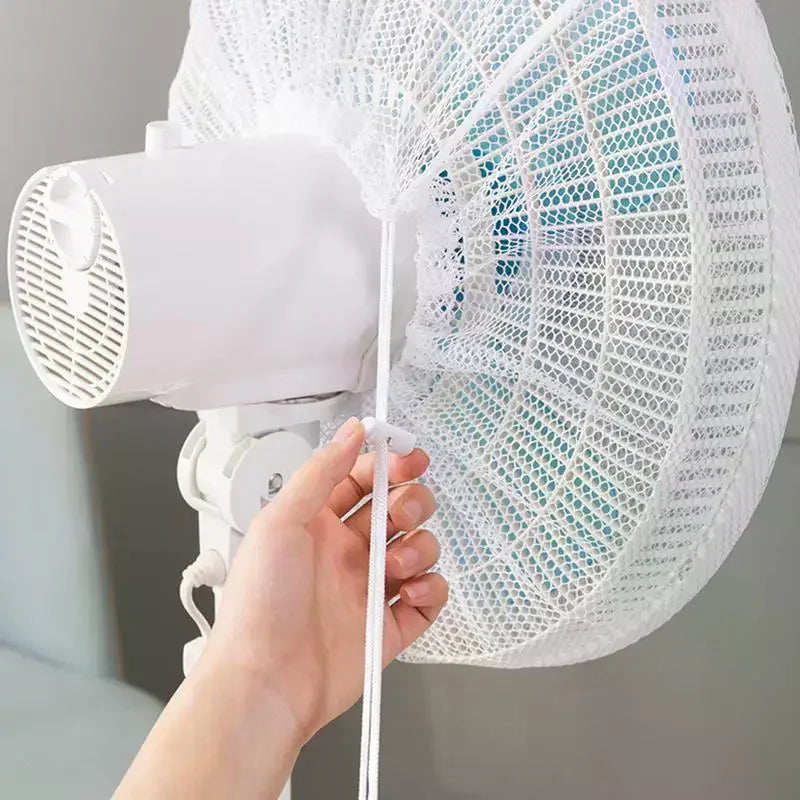 Mesh Fan Cover With Drawstring Fan Dust Cover Safety For Baby Finger Protector Kids Finger Guards Nylon Mesh Nets Summer Home Qme