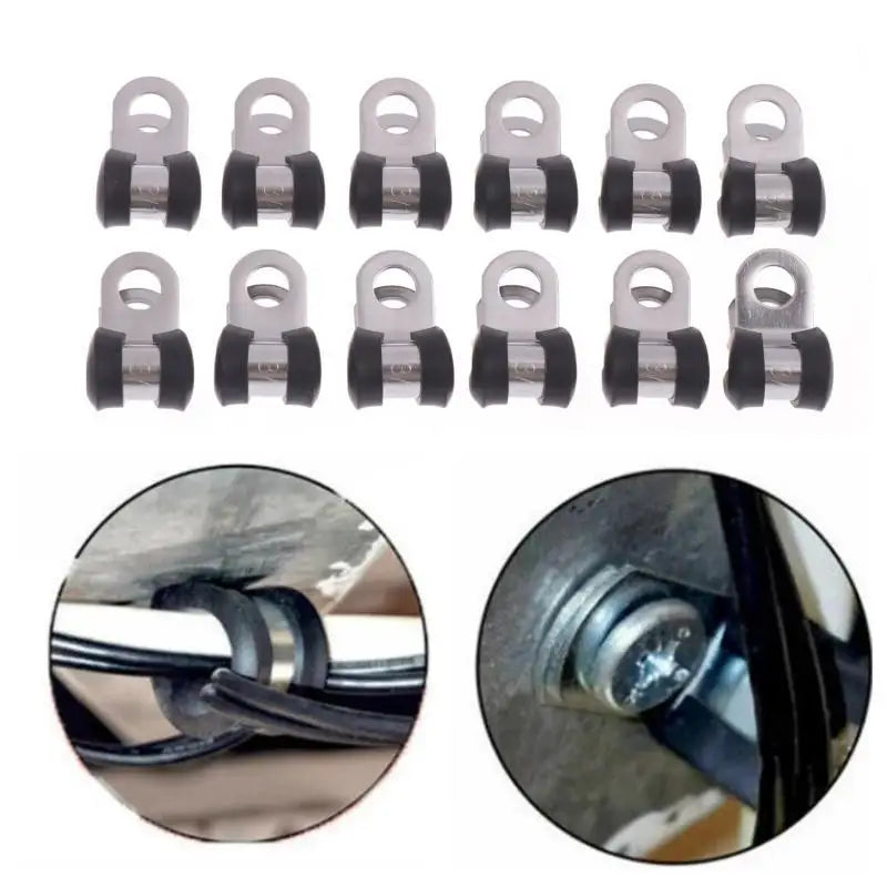 1 4 5 16 3 8 2 Brake Gas Line Pipe Fixing Clamp Cramp Metal R Clips Qme