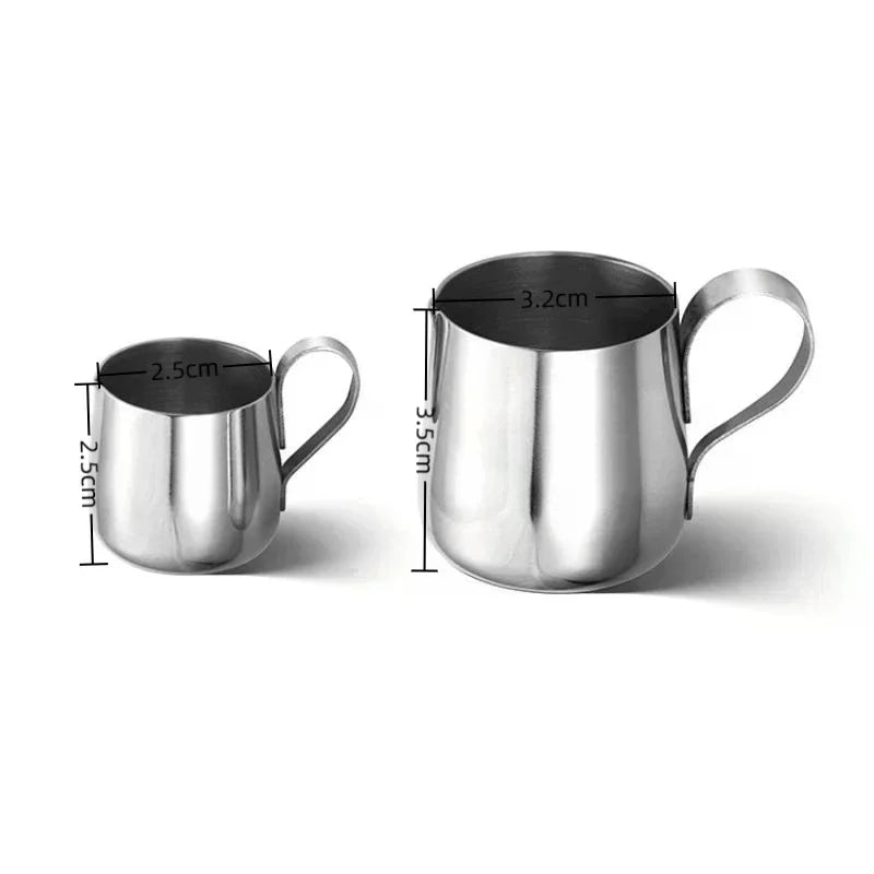 12.5/30ml Mini Coffee Milk Frothing Jug Latte Art Milk Frother Pitcher Stainless Steel Measurement Jug Pot Coffee Accessorie Qme