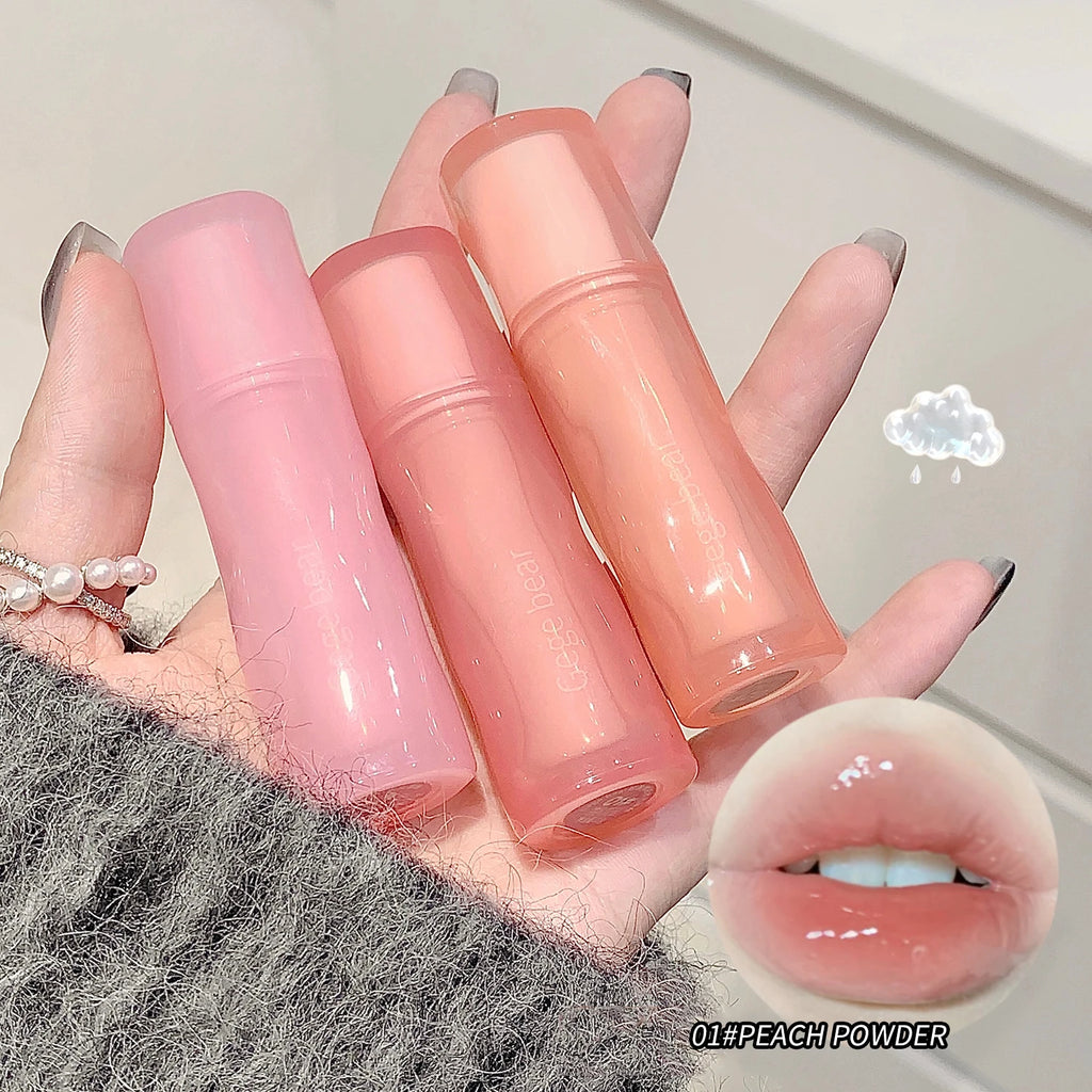 Gege Bear Light Mirror Water Gloss Lip Glaze Moisturizing Valentine's Qme