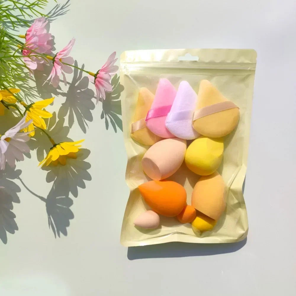 11 Cosmetic Puff Makeup Sponge Blender Beauty Egg Foundation Sponges Qme
