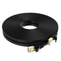 2pcs Cat7 Flat Ethernet Cable Oxygen-Free Copper Shielded 10Gbps High-Speed Network Patch Cord for Fast Internet Qme Black 10M