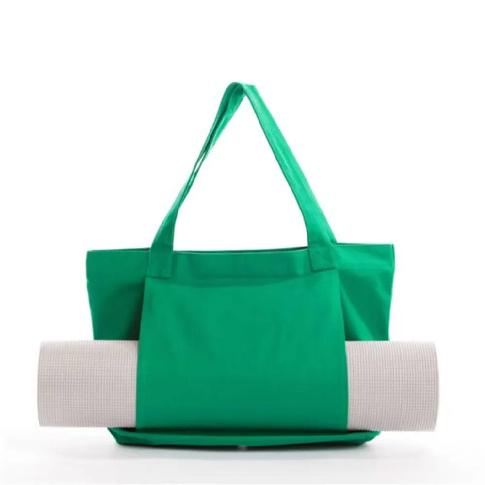 Crossbody Yoga Mat Backpack Padded Straps Compact Spacious Travelers Qme light green