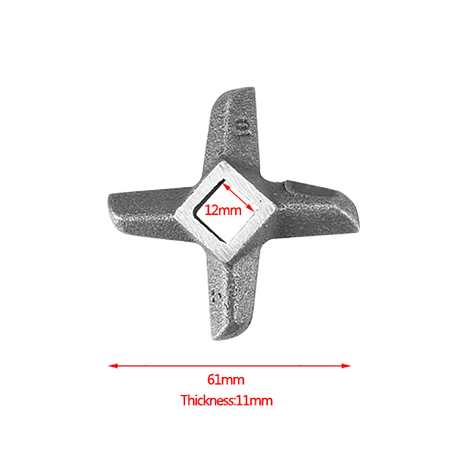 1Pc Meat Grinder Knife Mincer Plate Disc Knife with Hole Replacement Accessories Steel Kitchen Food Meat Blade Mincers Cutter Qme 10