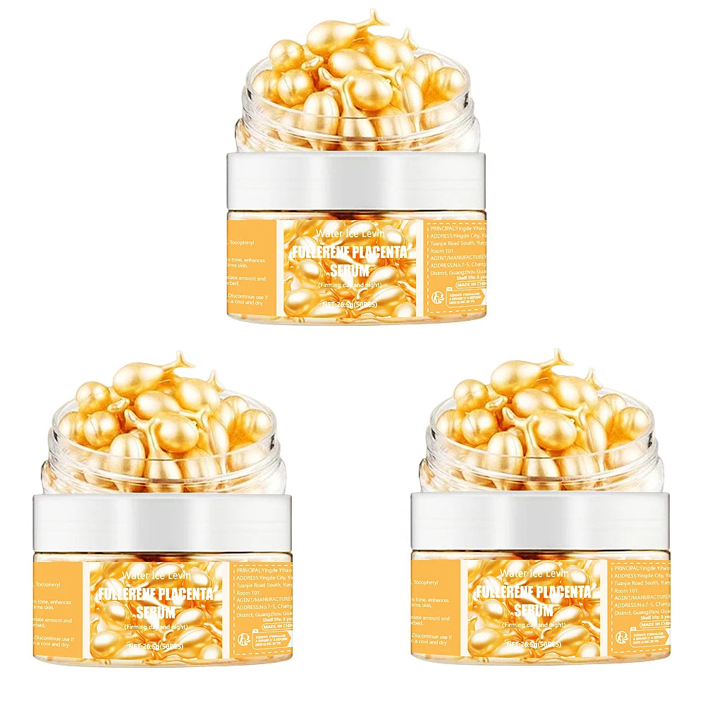 50Pcs Collagen Face Care Capsules Serum Spot Acne Wrinkle Remover Firming Whitening Hyaluronic Acid Essence Skin Care New style Qme 50Pcs 3 bottles