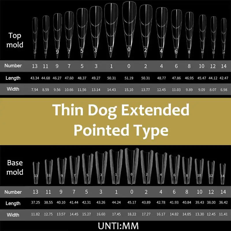 3Box Sandwich Dual Nail Forms 15Size Quick Extensions-dual T-shaped Qme