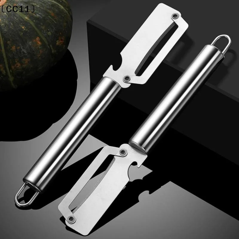 Stainless Steel Flat Edge Peeler Potato Slicer Knife Watermelon Melon Qme