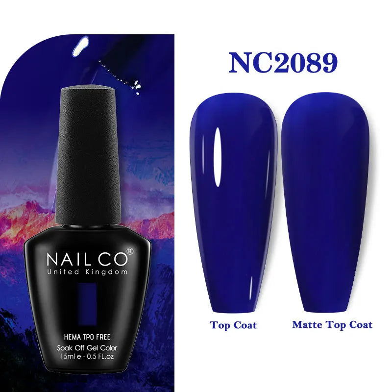 NAILCO Green Series Dark Gel Nail Polish Lasting Hybrid Base Matte