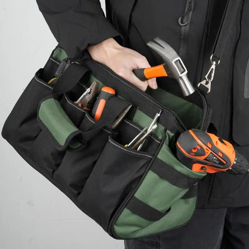 Tool Bags For Men 16-Pocket Oxford Large Tool Bag Portable Tool Tote Tool Case Heavy Duty Tool Bag Tool Box Organizer For Women Qme China Mainland