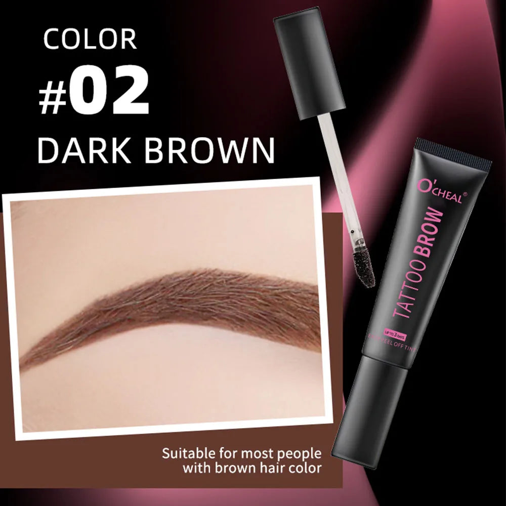 Waterproof Eyebrow Gel Long-lasting Quick Drying Formula Suitable All Qme 02 DARK BROWN