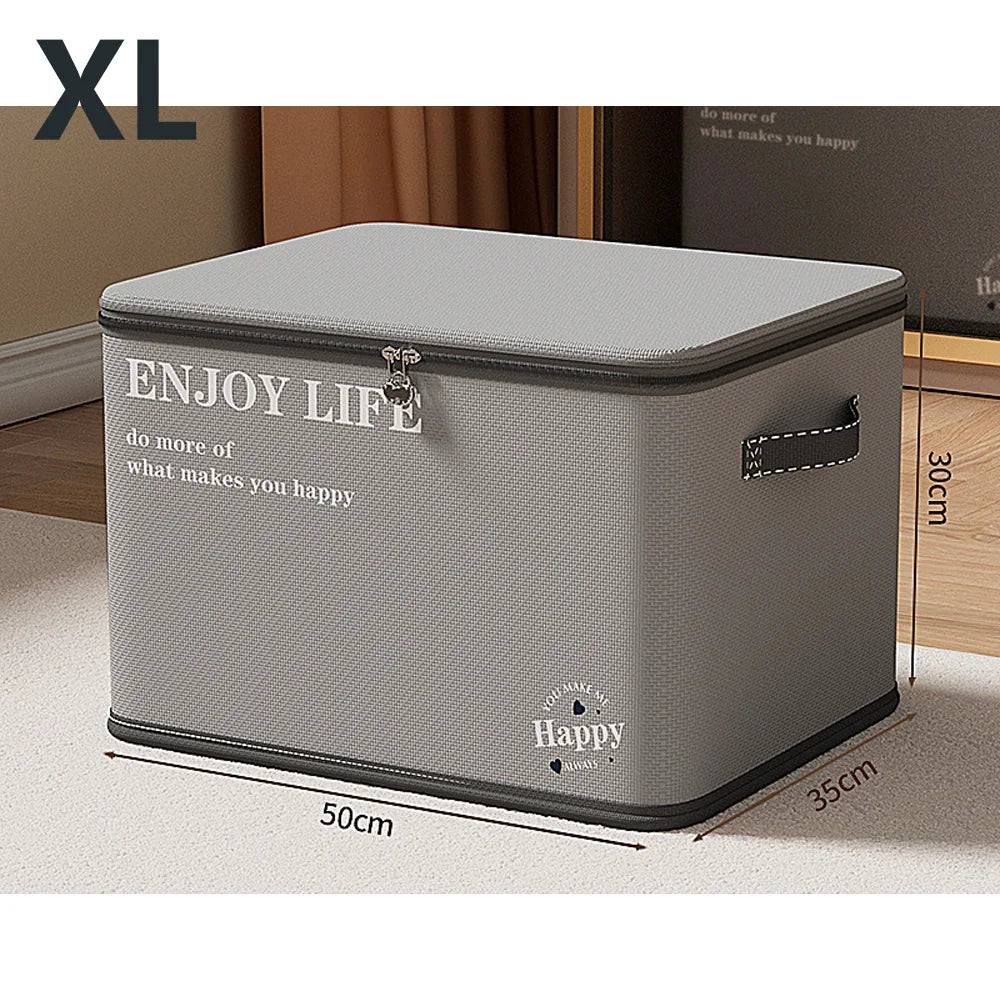 Multi-Purpose Large Capacity Storage Bin Car & Home Clothes Quilt Organizer Wardrobe Container for Moving Bag Box Qme XL