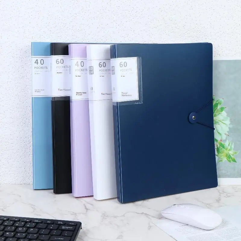 PP Transparency Waterproof Insert Brochure 60 100 Pocket A4 File Qme